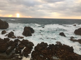 Sunset at a seaside