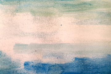 Abstract acrylic and watercolor painting. Canvas background.