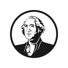 vector of George washington logo design eps format