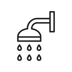 Shower Icon Vector Simple Design
