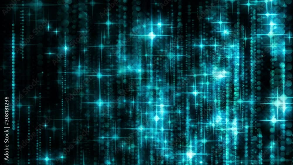 Poster 3d rendering of glam rain. computer generated beautiful modern background from stars, sparkles and g