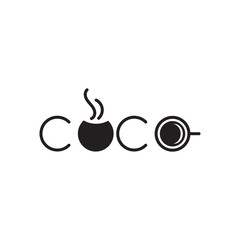 Fototapeta premium Simple Logo Design with Coffee Cup Icon