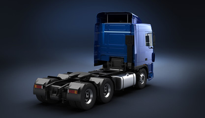 Studio 3d-render of European semi-truck