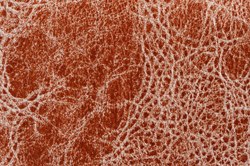 Brown natural leather texture with a pattern. Real animal skin background texture.