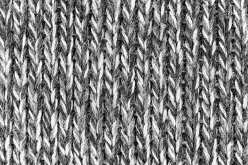 White natural texture of knitted wool textile material background. White cotton fabric woven canvas texture