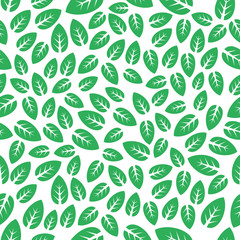 Leaves Pattern. Seamless Leaf vector background. Decorative illustration, good for printing. Vector bright print for fabric or wallpaper.