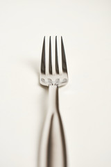 Set of forks on grey background. Forks as background