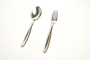 Kitchen knifes, spoons and forks. Cutlery