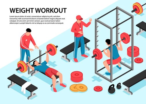 Isometric Weight Workout Background