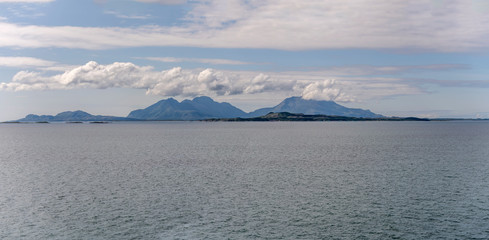 fjord island landscape, Hamnoya, Norway