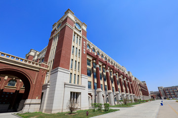 Fototapeta na wymiar Campus Scenery of Tangshan Polytechnic College, Tangshan City, Hebei Province, China
