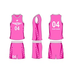 Basketball jersey set template collection.