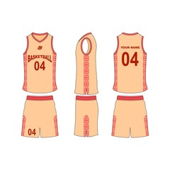 Basketball jersey set template collection.
