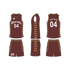 Basketball jersey set template collection.