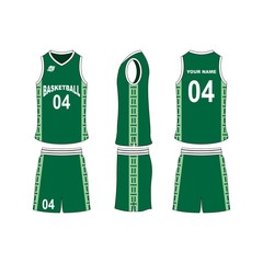 Basketball jersey set template collection.