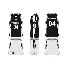 Basketball jersey set template collection.