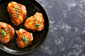 Sweet and spicy honey grilled chicken thighs