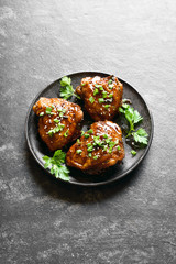Sweet and spicy honey grilled chicken thighs
