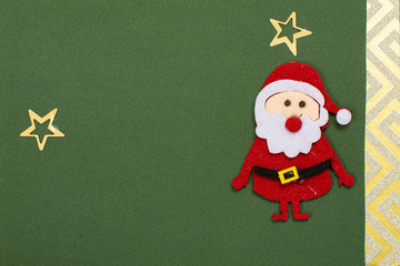 Vintage handmade Christmas Xmas card template with copy space.