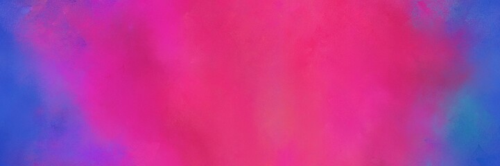 abstract painting background texture with medium violet red and royal blue colors and space for text or image. can be used as header or banner