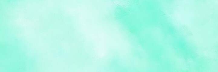 abstract painting background graphic with pale turquoise, aqua marine and light cyan colors and space for text or image. can be used as header or banner