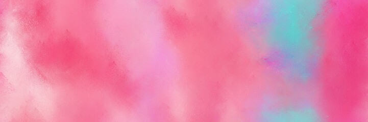 Fototapeta premium background texture. pale violet red, hot pink and pastel blue colored vintage abstract painted background with space for text or image. can be used as header or banner