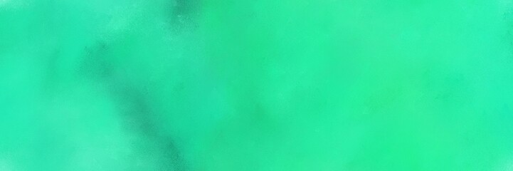 Fototapeta na wymiar background texture. vintage abstract painted background with medium spring green and light sea green colors and space for text or image. can be used as header or banner