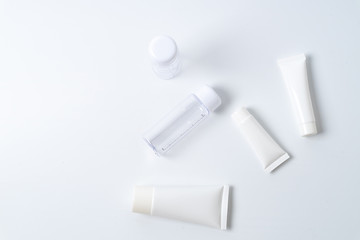 white realistic glossy cosmetic tubes