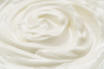Closeup of yogurt or cream swirl
