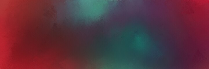 abstract painting background texture with old mauve, firebrick and teal blue colors and space for text or image. can be used as header or banner