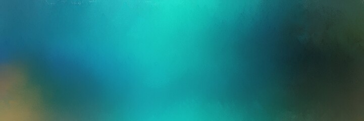vintage abstract painted background with teal blue, teal and very dark blue colors and space for text or image. can be used as header or banner