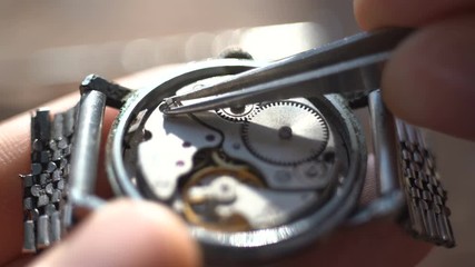 Watchmaker's workshop, mechanical watch repair