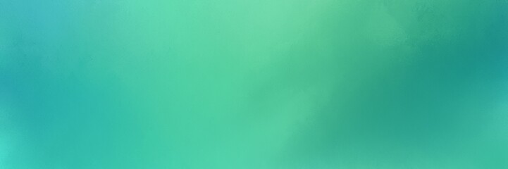 light sea green, dark cyan and teal blue colored vintage abstract painted background with space for text or image. can be used as header or banner