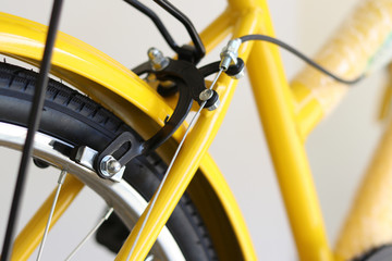Bicycle brake system of rear wheels for slow speed.