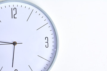 Modern Clock on white background