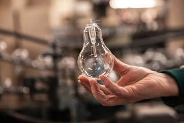 Automated workshop conveyor for production of glass lamps bulbs factory