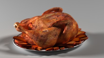 Truthahnbraten mit Kartoffelwecken