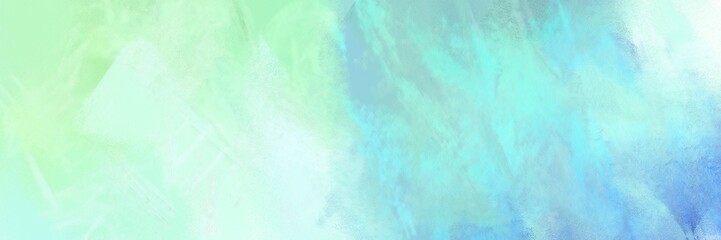 pale turquoise, sky blue and alice blue colored vintage abstract painted background with space for text or image. can be used as header or banner