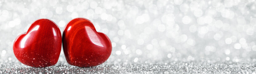 Red hearts symbol of love