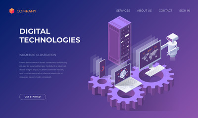 Landing page for digital technologies