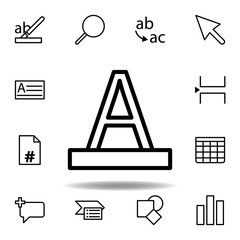 font color icon. Can be used for web, logo, mobile app, UI, UX