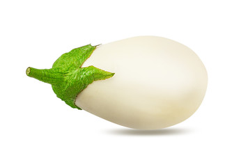 Eggplant isolated on white background with clipping path