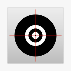 Black and white circle Goal to success
