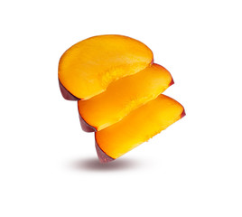 Plum isolated on white background with clipping path