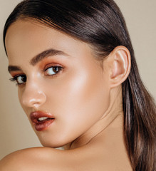 portrait of beautiful model in the studio