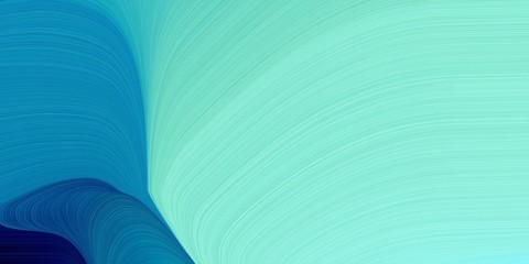 curvy background design with aqua marine, midnight blue and dark cyan color