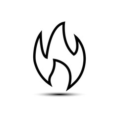 Obraz premium Burn, fire, flame icon . Design template vector