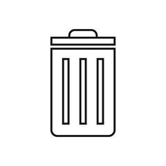 trash can icon flat design. vector illustration