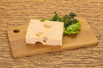 Maasdam cheese brick