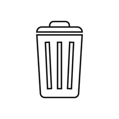 trash can icon flat design. vector illustration